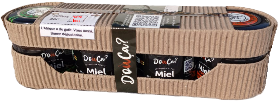 Coffret Dégustation personnalisé : carte « Offert par » avec l'emplacement réservé au logo du client